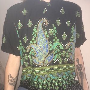 Printed Button-up Shirt